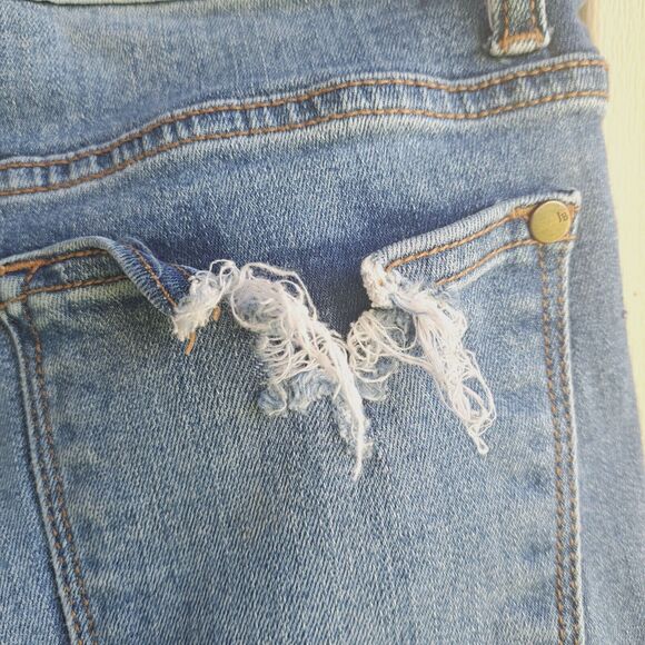 Judy Blue Skinny Fit Jeans Sz 3/26 Stretch Destroyed Raw Hem Rocker Concert - Picture 6 of 15